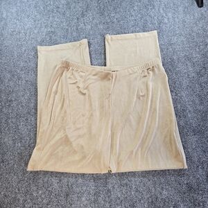 Chico’s Travelers Pants Sz 3 Wide Leg Beige NWT Lounge Travel